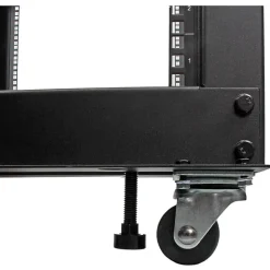 StarTech.com 25U Adjustable Depth Open Frame 4 Post Server Rack w/ Casters/Levelers and Cable Management Hooks - - 4POSTRACK25U