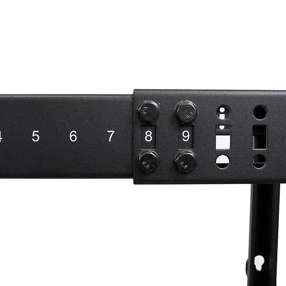 StarTech.com 25U Adjustable Depth Open Frame 4 Post Server Rack w/ Casters/Levelers and Cable Management Hooks - - 4POSTRACK25U