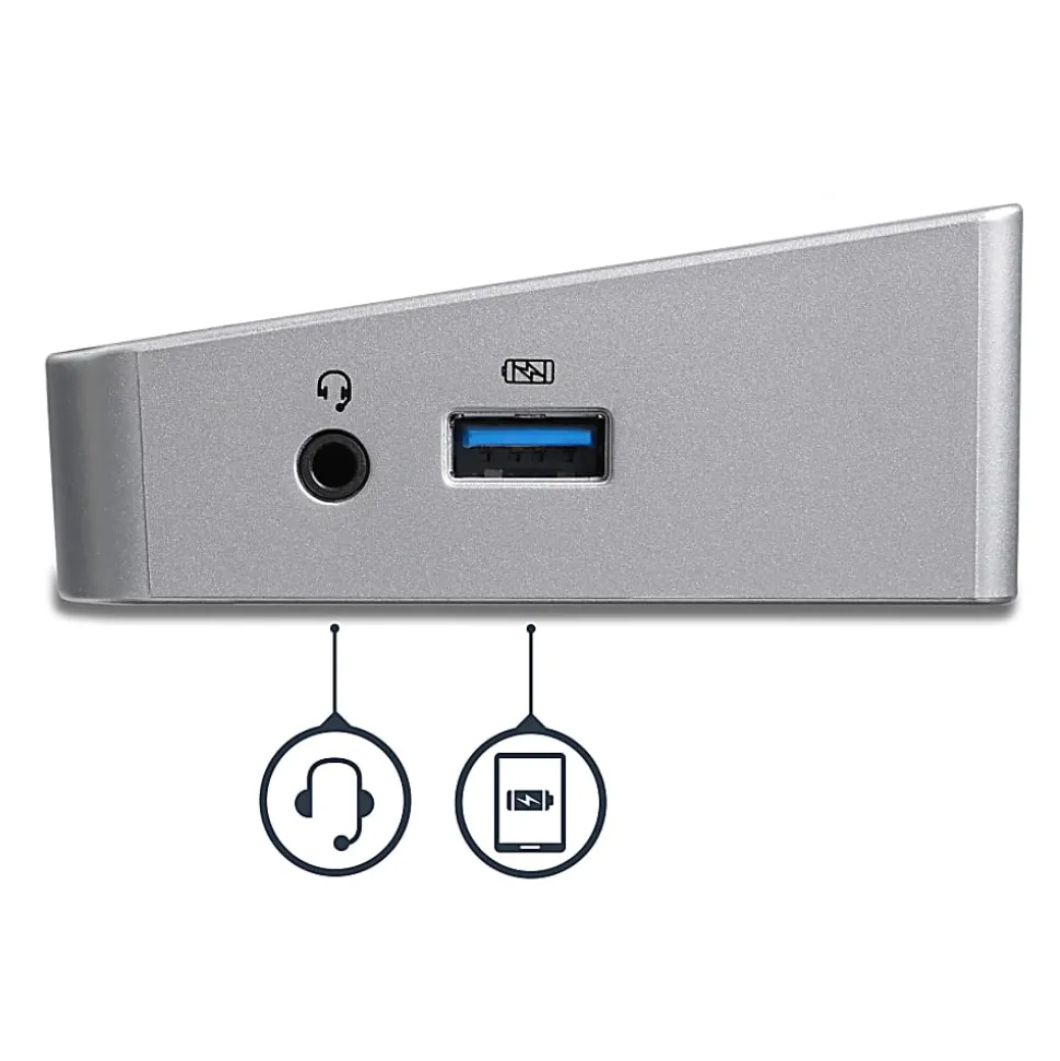 StarTech.com USB C Dock - Compatible with Windows/macOS - Supports Triple 4K Ultra HD Monitors - 60W Power Delivery - DK30CH2DPPD