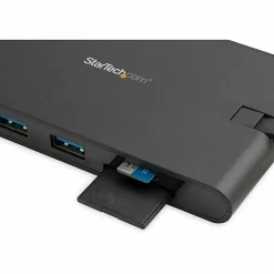 StarTech.com USB-C Multiport Adapter with HDMI and VGA - Mac/Windows - 3x USB 3.0 - SD/micro SD - PD - DKT30CHVSCPD