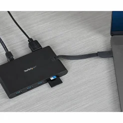StarTech.com USB-C Multiport Adapter with HDMI and VGA - Mac/Windows - 3x USB 3.0 - SD/micro SD - PD - DKT30CHVSCPD
