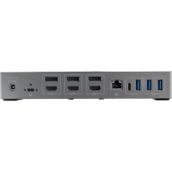 StarTech.com USB-C & USB-A Dock - Hybrid Triple Monitor Laptop Docking Station DisplayPort & HDMI 4K 60Hz/85W PD/6x USB/GbE/USB 3.1 Gen 2