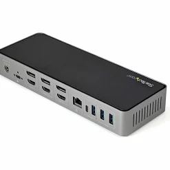StarTech.com USB-C & USB-A Dock - Hybrid Triple Monitor Laptop Docking Station DisplayPort & HDMI 4K 60Hz/85W PD/6x USB/GbE/USB 3.1 Gen 2