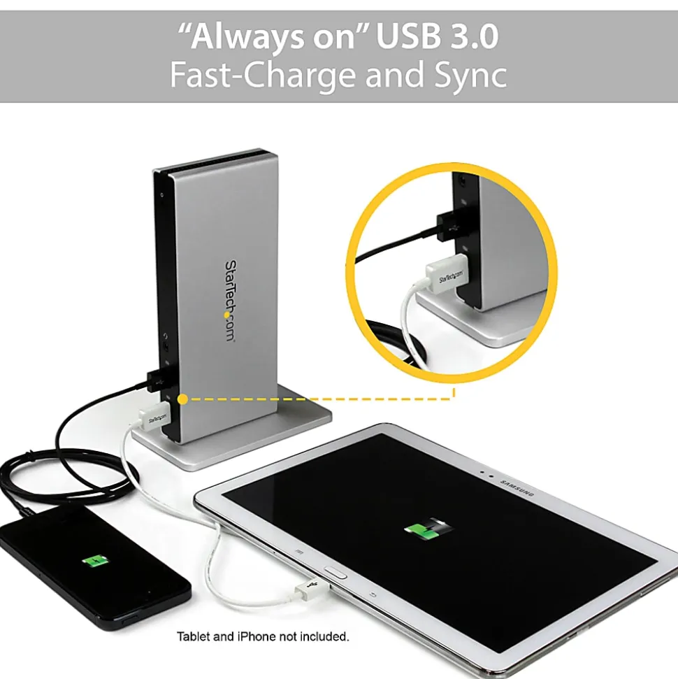 StarTech.com USB 3.0 Docking Station - Compatible with Windows/macOS - Dual DVI Docking Station Supports Dual Monitors - USB3SDOCKDD