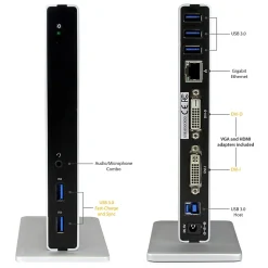 StarTech.com USB 3.0 Docking Station - Compatible with Windows/macOS - Dual DVI Docking Station Supports Dual Monitors - USB3SDOCKDD