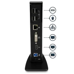 StarTech.com USB 3.0 Docking Station - Compatible with Windows/macOS - Supports Dual Displays - HDMI and DVI - USB3SDOCKHD