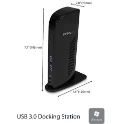 StarTech.com USB 3.0 Docking Station - Compatible with Windows/macOS - Supports Dual Displays - HDMI and DVI - USB3SDOCKHD