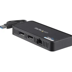 StarTech.com USB 3.0 Mini Dock - Dual Monitor USB Type-A Laptop Docking Station - DisplayPort 4K 60Hz & Gigabit Ethernet - 1' (30cm) cable