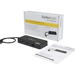 StarTech.com USB 3.0 Mini Dock - Dual Monitor USB Type-A Laptop Docking Station - DisplayPort 4K 60Hz & Gigabit Ethernet - 1' (30cm) cable