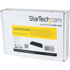 StarTech.com USB to Serial Adapter Hub - 4 Port - Industrial - Wall Mount - Din Rail - COM Port Retention - FTDI USB Serial