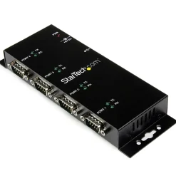 StarTech.com USB to Serial Adapter Hub - 4 Port - Industrial - Wall Mount - Din Rail - COM Port Retention - FTDI USB Serial