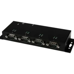 StarTech.com USB to Serial Adapter Hub - 4 Port - Industrial - Wall Mount - Din Rail - COM Port Retention - FTDI USB Serial