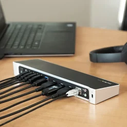 StarTech.com USB 3.0 Triple Monitor Docking Station - Compatible with Windows/macOS - Supports Three Displays - USB3DOCKH2DP