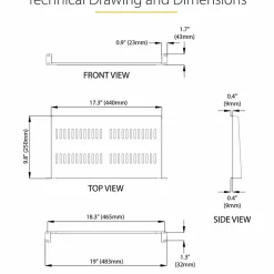 StarTech.com 1U Vented Server Rack Cabinet Shelf - Fixed 10in Deep Cantilever Rackmount Tray for 19
