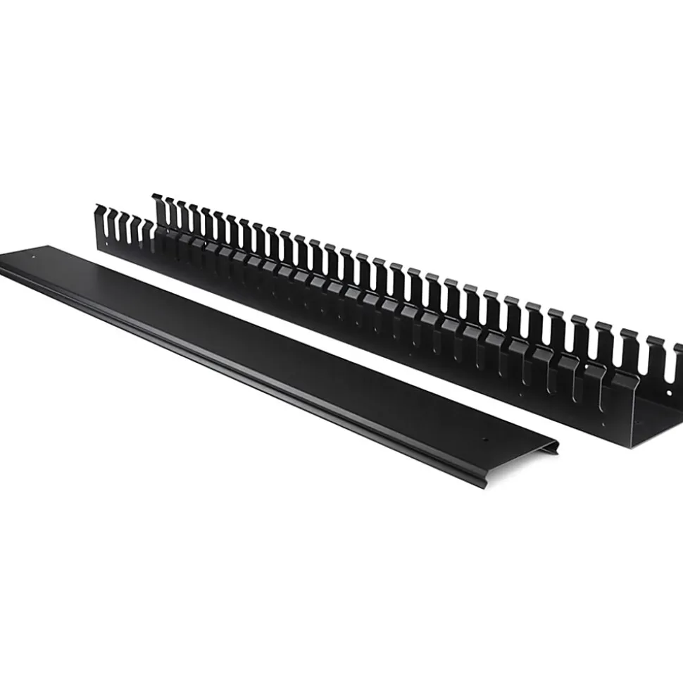 StarTech.com Vertical Cable Organizer with Finger Ducts - Vertical Cable Management Panel - Rack-Mount Cable Raceway - CMVER20UF