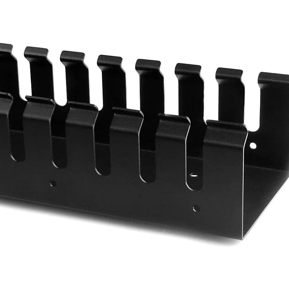 StarTech.com Vertical Cable Organizer with Finger Ducts - Vertical Cable Management Panel - Rack-Mount Cable Raceway - CMVER20UF