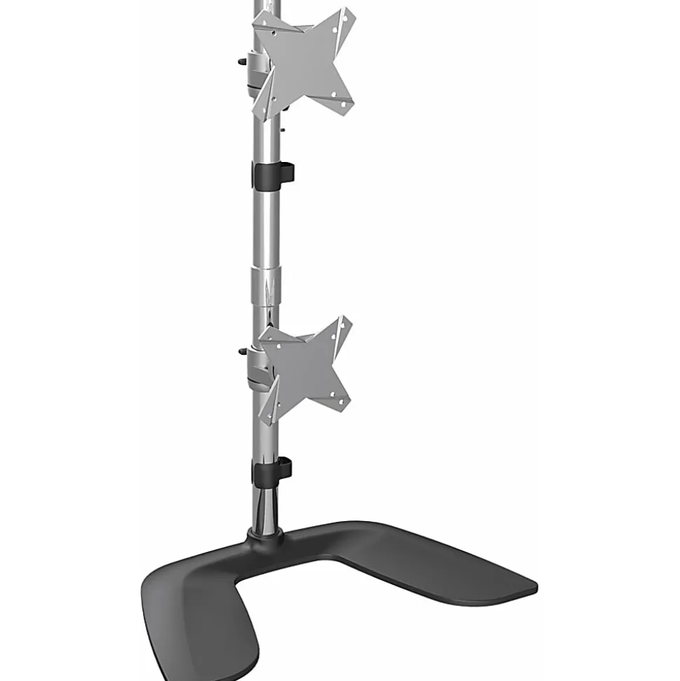 StarTech.com Vertical Dual Monitor Stand - For up to 27 VESA Monitors - Aluminum - Adjustable - Tilt - ARMDUOVS