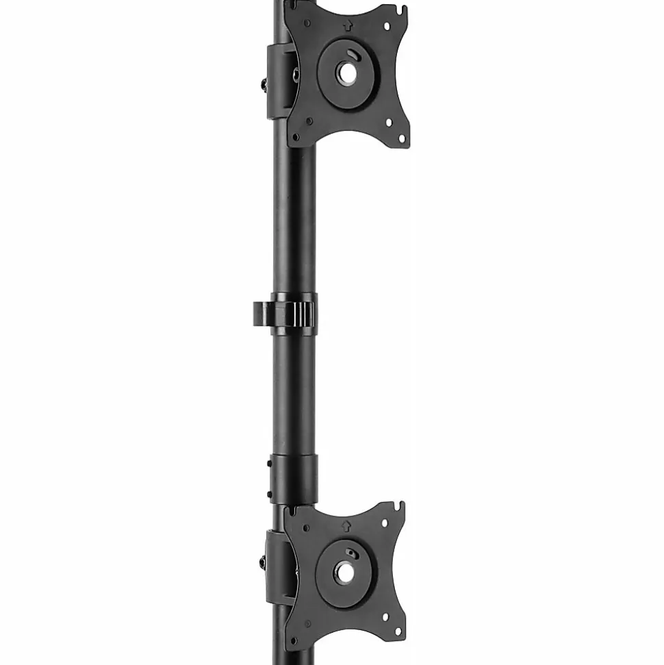 StarTech.com Vertical Dual Monitor Stand - Heavy Duty Steel - Monitors up to 27" - Vesa Monitor - Computer Monitor Stand