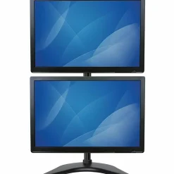 StarTech.com Vertical Dual Monitor Stand - Heavy Duty Steel - Monitors up to 27