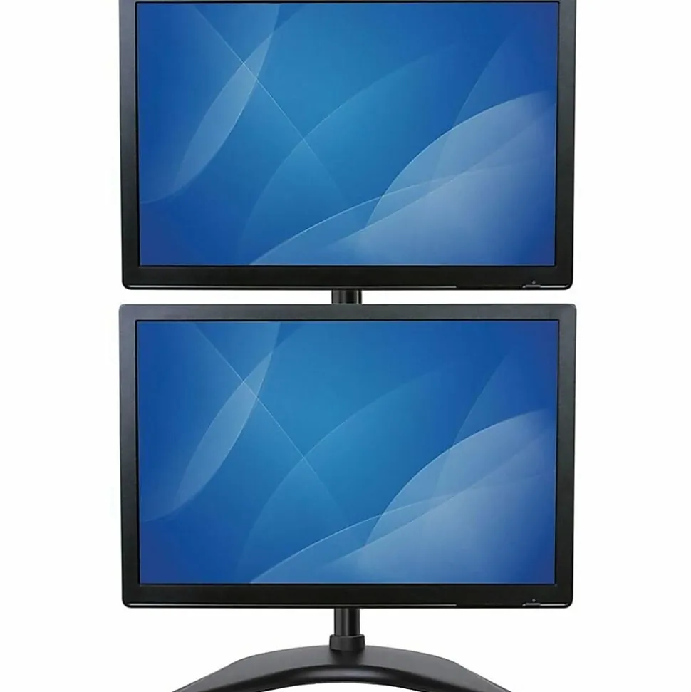 StarTech.com Vertical Dual Monitor Stand - Heavy Duty Steel - Monitors up to 27" - Vesa Monitor - Computer Monitor Stand
