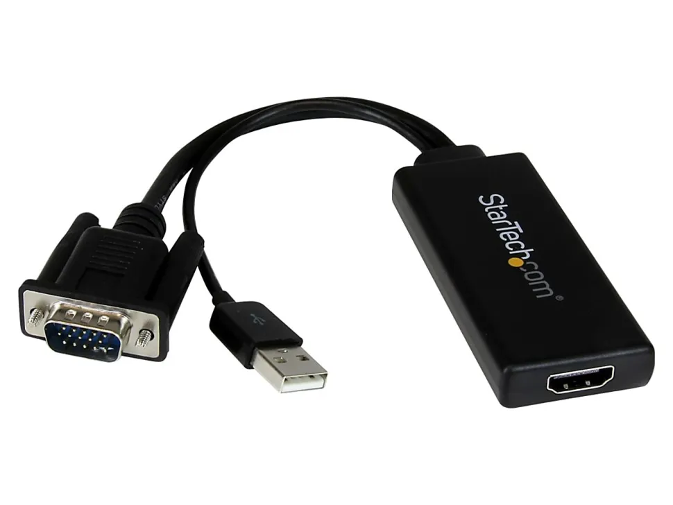 StarTech.com VGA to HDMI Adapter with USB Audio & Power - Portable VGA to HDMI Converter - 1080p - Adapter cable - VGA2HDU