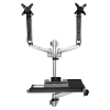 StarTech.com Wall Mounted Computer Workstation - Premium - Articulating Dual Monitor Arm - Keyboard Arm - WALLSTSI2