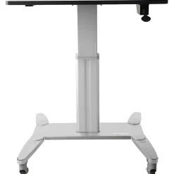 StarTech.com 28"W Mobile Sit-Stand Workstation, Silver