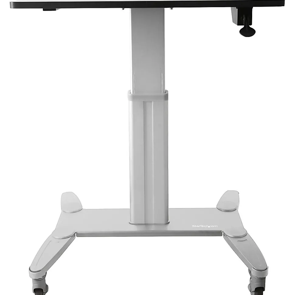 StarTech.com 28"W Mobile Sit-Stand Workstation, Silver