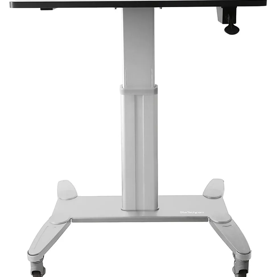 StarTech.com 28"W Mobile Sit-Stand Workstation, Silver