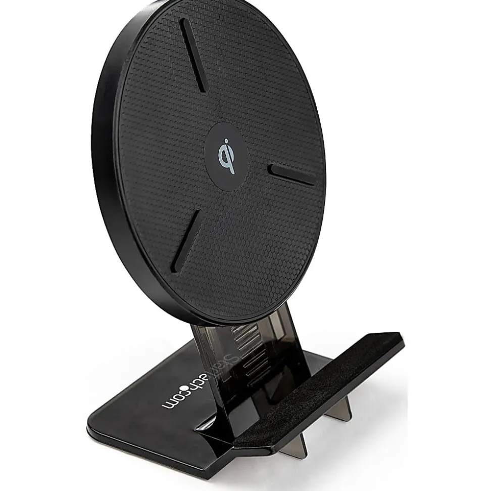 StarTech.com 15W Qi Wireless Charging Stand, Universal Qi Certified Wireless Charger Stand or Pad, - QWCHSTAND