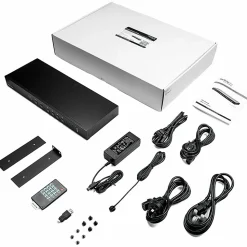 StarTech.com 4x4 HDMI Matrix Switch with Audio and Ethernet Control - 4K 60Hz - HDMI Switcher Box for Video Wall - Rack Mountable