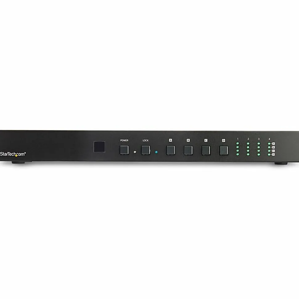 StarTech.com 4x4 HDMI Matrix Switch with Audio and Ethernet Control - 4K 60Hz - HDMI Switcher Box for Video Wall - Rack Mountable