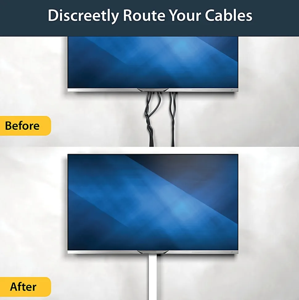 StarTech.com 2x2in Open Slot Wiring Cable Raceway Duct, Server Rack Cable Management, PVC Cable Cover, Cord Hider/Organizer, TAA - AD2X2