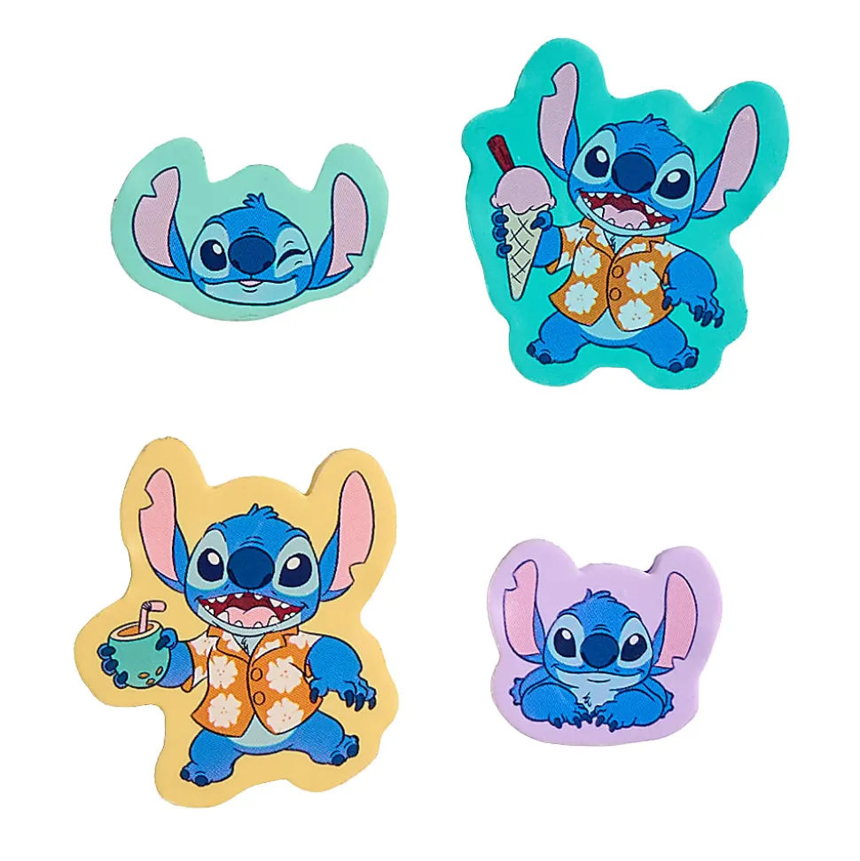 Stitch Licensed Eraser Set, 1-1/4" x 1-1/4", Set of 4 Erasers