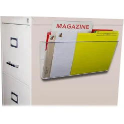 Storex Magnetic Wall File Pockets - 500 x Sheet - Cabinet, Wall Mountable - Recycled - Clear - Plastic - 1Each