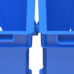 Storex Mini Crates, 6”H x 7-3/4”W x 9”D, Blue, Pack Of 12 Crates