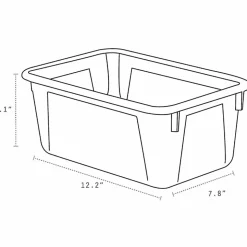 Storex Plastic Cubby Bins, Small Size, 5 2/8