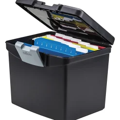 Storex Portable Storage Box - External Dimensions: 14.9