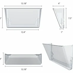 Storex Stacking Letter Size Wall Pocket, 7