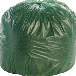 Stout® Controlled Life Cycle Plastic Bags, 1.10-mil, 33 Gallons, 33" x 40", Green, Box Of 40