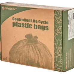 Stout Controlled Life Cycle Trash Garbage Bags, 1.1 mil, 39 Gallon, Brown, Box Of 40