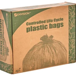 Stout Controlled Life Cycle Trash Garbage Bags, 1.1 mil, 39 Gallon, Brown, Box Of 40