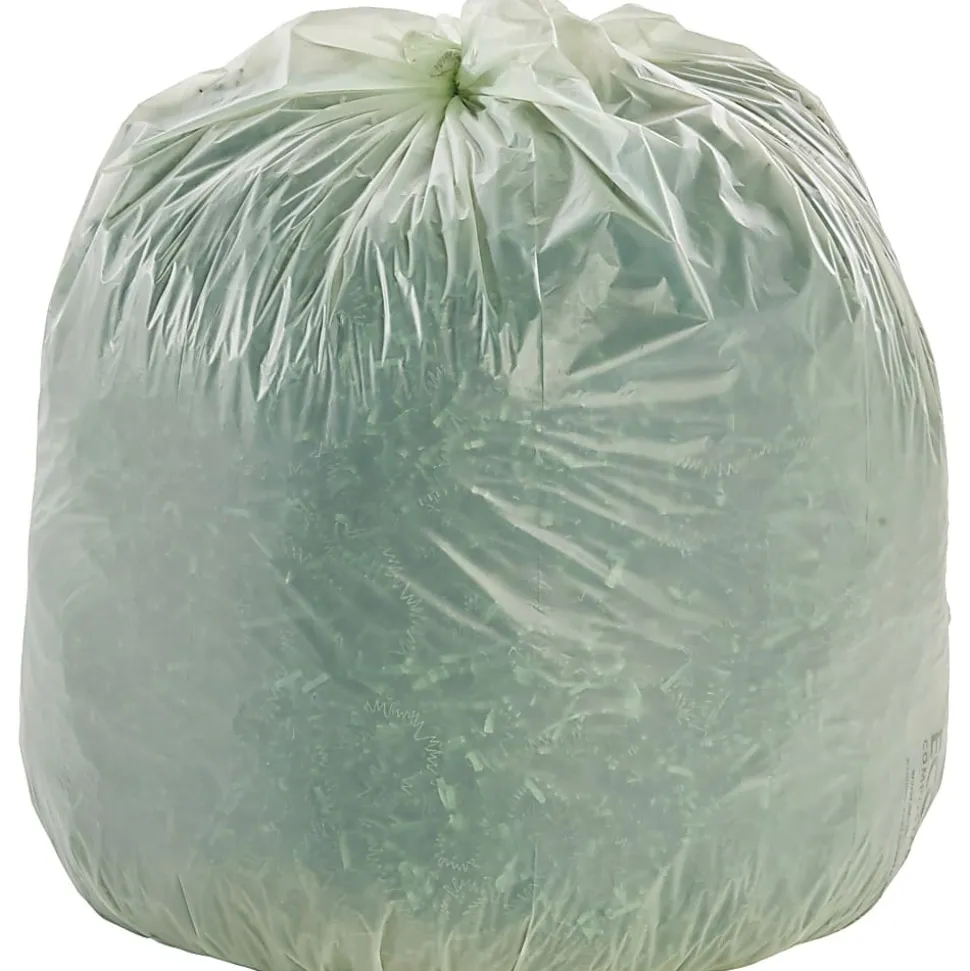 Stout® EcoSafe-6400 Compostable Compost Bags, 1.1 mil, 30-Gallon, Green, Box Of 48