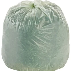 Stout® EcoSafe-6400 Compostable Compost Bags, 0.85 mil, 32-Gallon, Green, Box Of 50