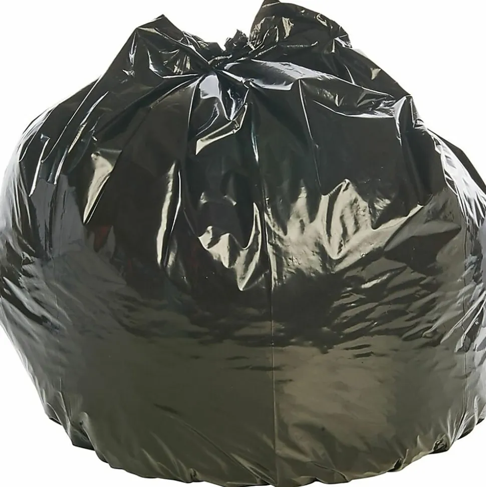 Stout® 33% Recycled Insect Repellent Trash Bags, 35 Gallons, 33" x 40", Black, Box Of 80