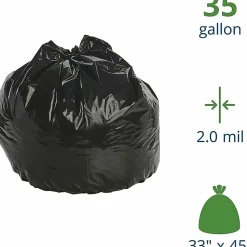 Stout® 33% Recycled Insect Repellent Trash Bags, 35 Gallons, 33