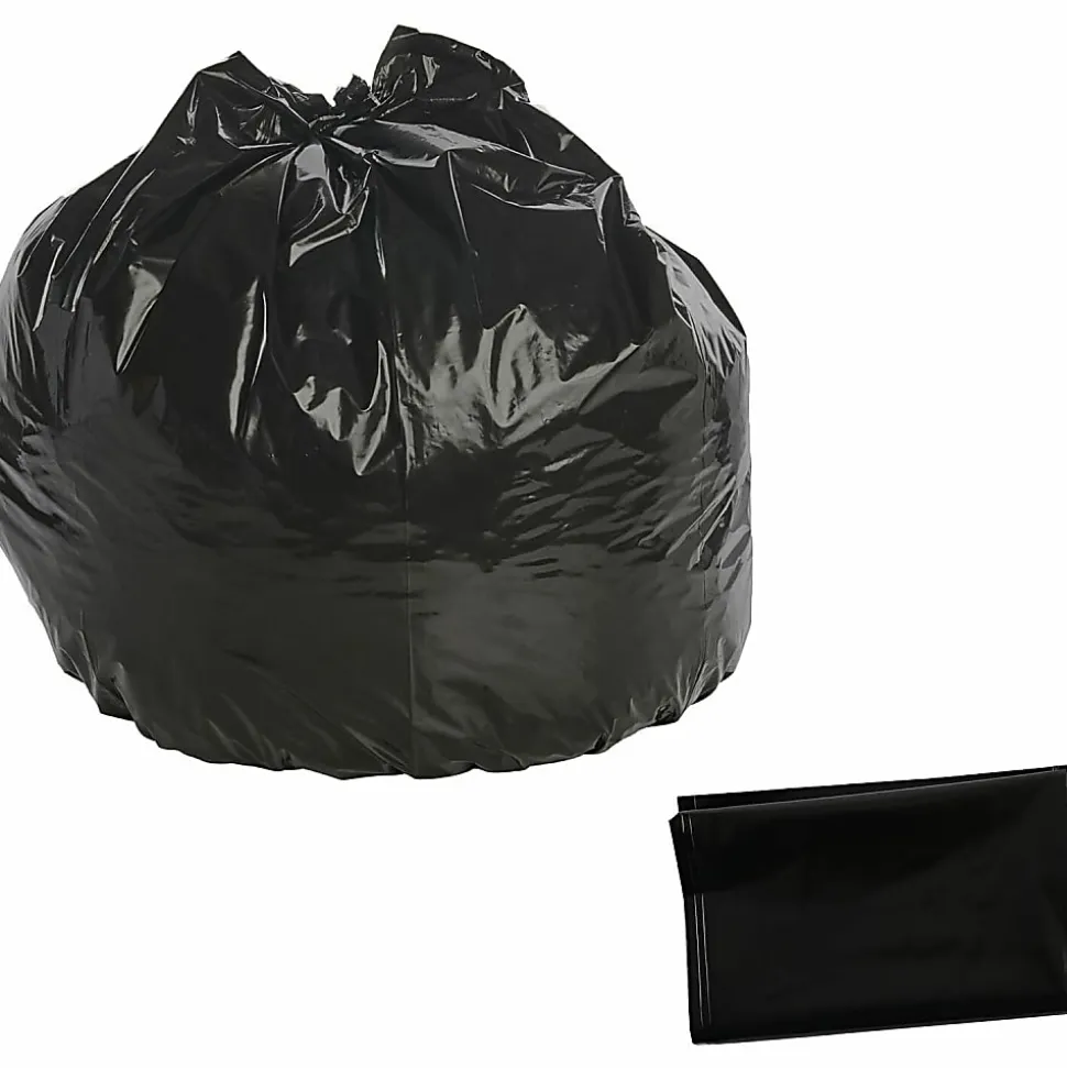 Stout® 33% Recycled Insect Repellent Trash Bags, 35 Gallons, 33" x 40", Black, Box Of 80