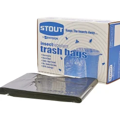 Stout® 33% Recycled Insect Repellent Trash Bags, 35 Gallons, 33