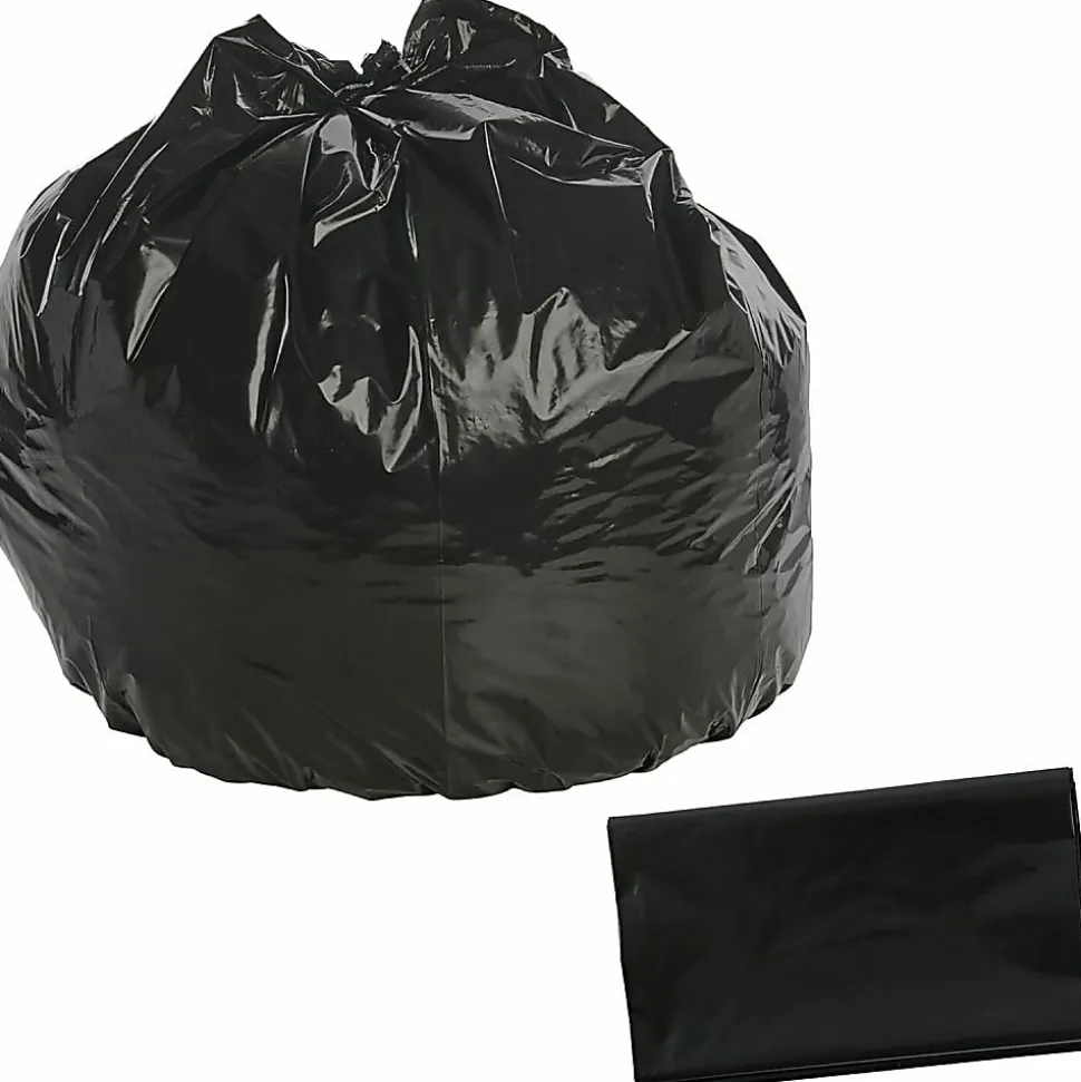 Stout Total 1.5 mil Trash Bags, 45 gal, 40"H x 48"W, Brown, 100 Bags