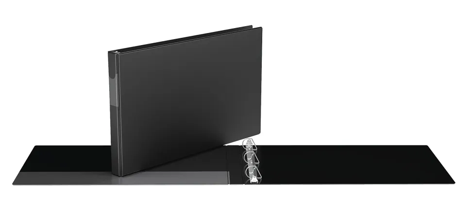 Stride® Heavy-Duty Spreadsheet 3-Ring Binder, 1" D-Rings, Black